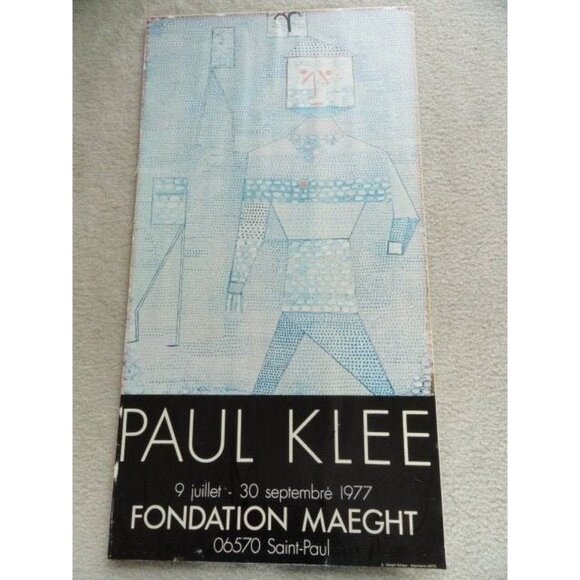 Vtg Paul Klee Poster On Board 1977 Fondation Maeght German Expressionism Cubism